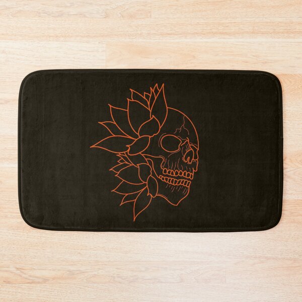 Item preview, Orange skull and water lilies designed and sold by BV-creas.