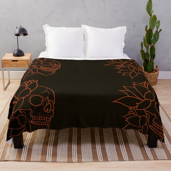 Item preview, Orange skull and water lilies designed and sold by BV-creas.
