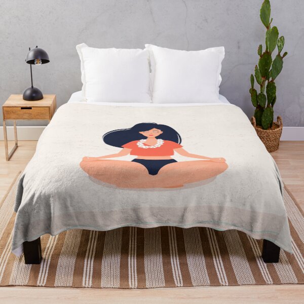 Item preview, Brunette Girl Who Practices Yoga Lotus Pose By Sea designed and sold by paradiskt.