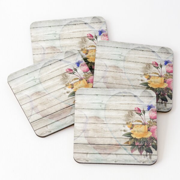 Item preview, Flower Posy on Wooden Background designed and sold by MaxnGeorge.