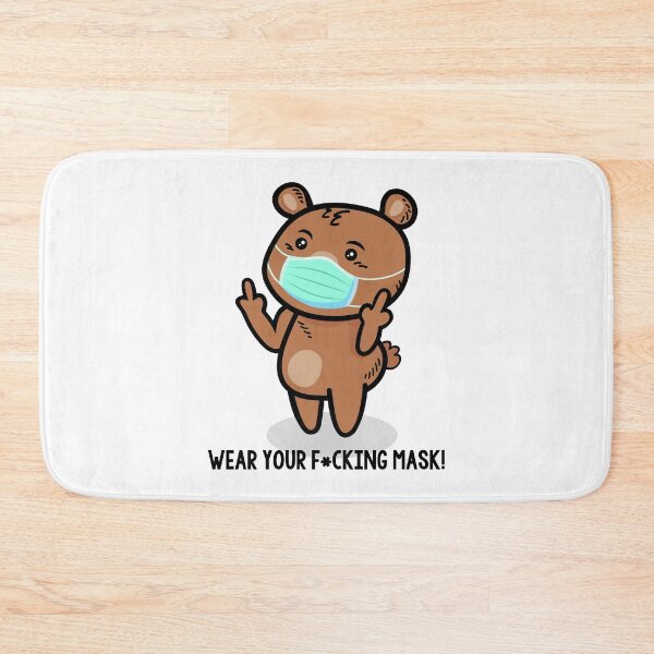 Item preview, WEAR YOUR MASK Sheeple - Funny, cute Bear Mask Cartoon meme - Baa follow me designed and sold by originalsusie.
