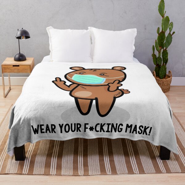 Item preview, WEAR YOUR MASK Sheeple - Funny, cute Bear Mask Cartoon meme - Baa follow me designed and sold by originalsusie.