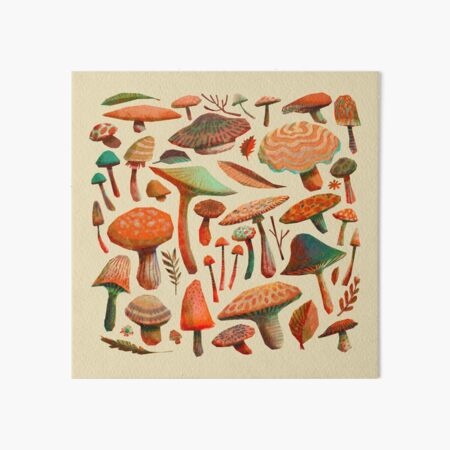 Mushroom Picking Art Board Print