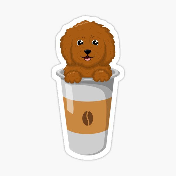 Puppy in cup Sticker