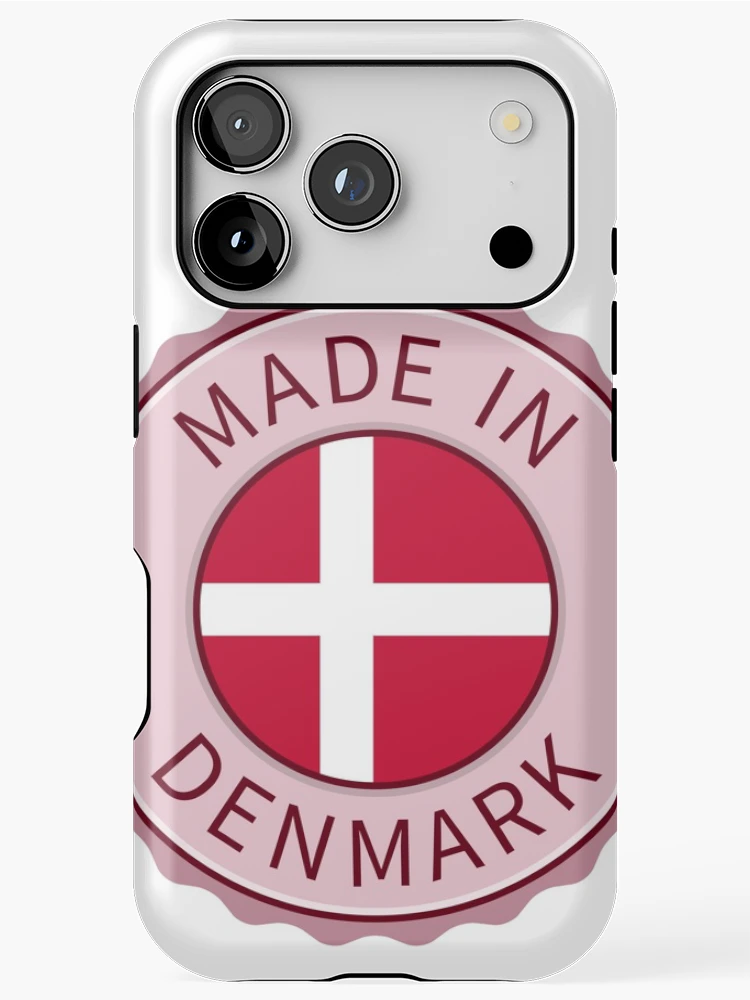 Thumbnail 1 of 4, iPhone Case, Made In Denmark Logo designed and sold by ClickForMore.