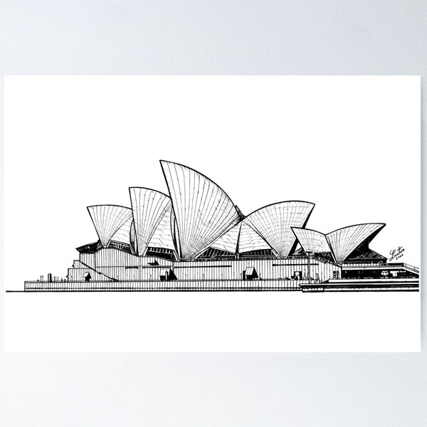 Item preview, SYDNEY OPERA HOUSE ink painting.1 designed and sold by lautir.