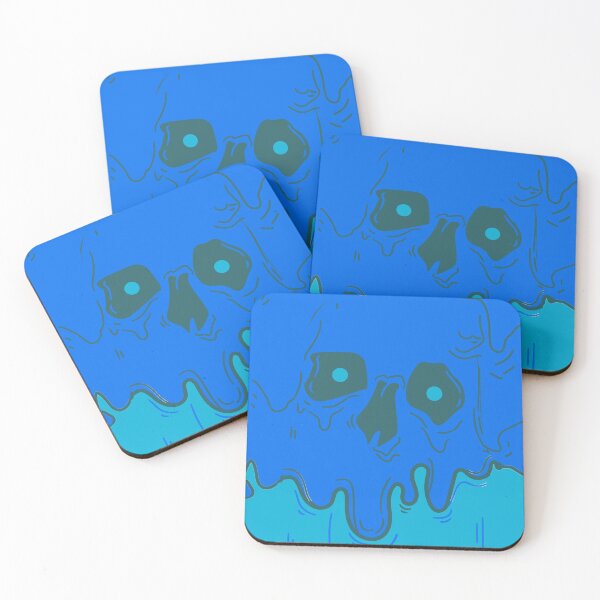 Item preview,  melting skull-neaon blue designed and sold by Rajpramanik.