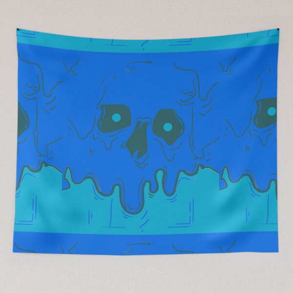 Item preview,  melting skull-neaon blue designed and sold by Rajpramanik.