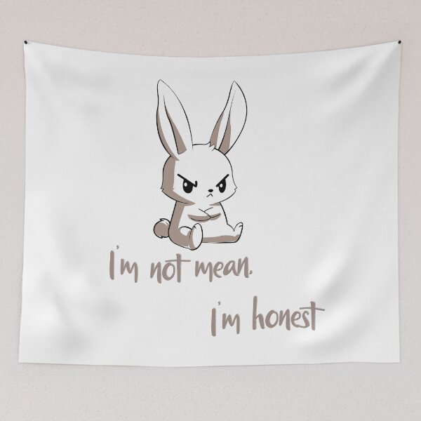 Item preview, Angry bunny i'm not mean, i'm honest designed and sold by Achily.