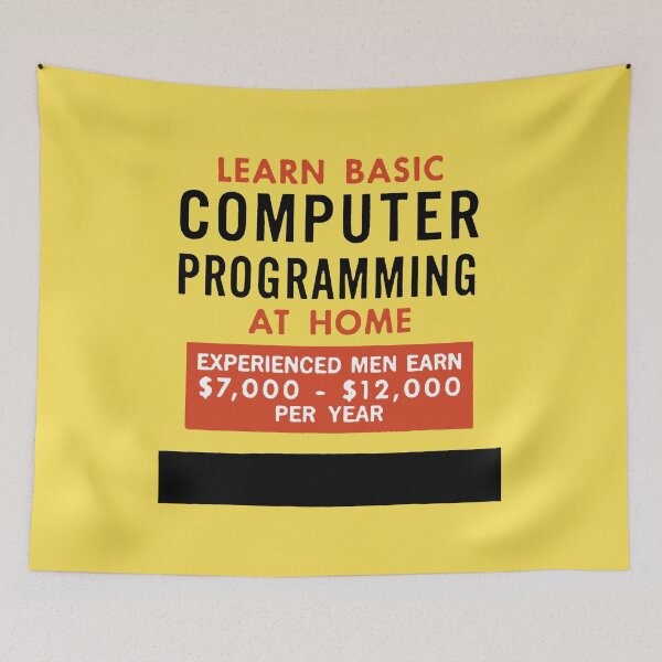 Item preview, LEARN COMPUTER PROGRAMMING AT HOME - ADVERT designed and sold by ThrowbackAds.