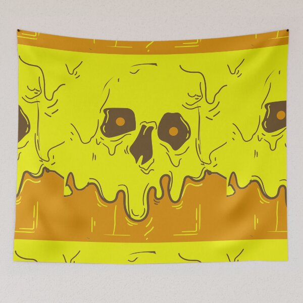 Item preview, melting skull-yellow orange designed and sold by Rajpramanik.