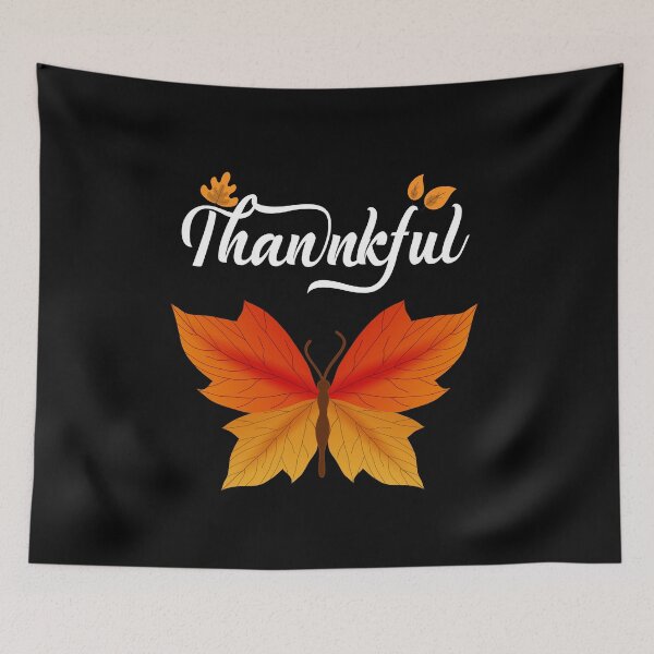 Item preview, Butterfly Autumn Leaves Happy Thanksgiving 2020  designed and sold by aronia.