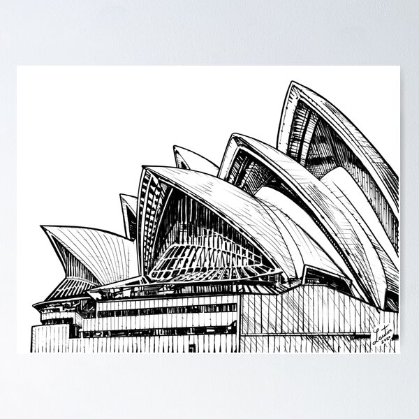 Item preview, SYDNEY OPERA HOUSE ink painting.2 designed and sold by lautir.