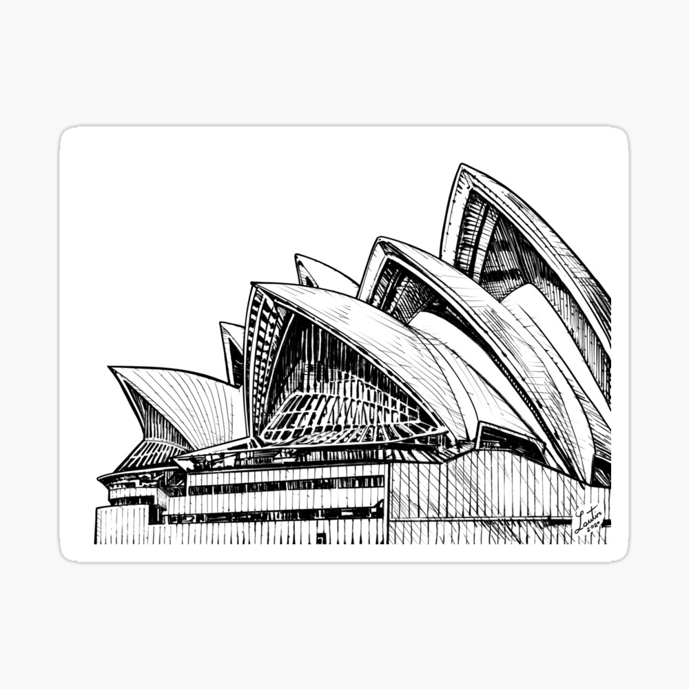 Sydney City pen drawing by Australian Artist