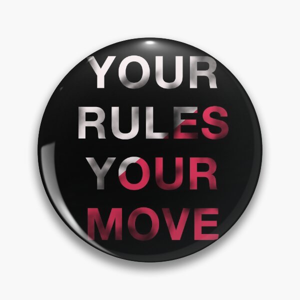 Item preview, Your Rules Your Move Black White Magenta Distressed Message designed and sold by FrenchsTuck.