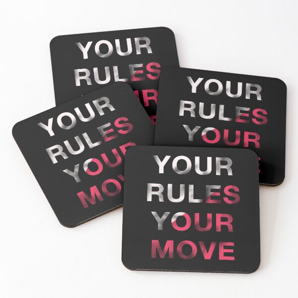 Item preview, Your Rules Your Move Black White Magenta Distressed Message designed and sold by FrenchsTuck.