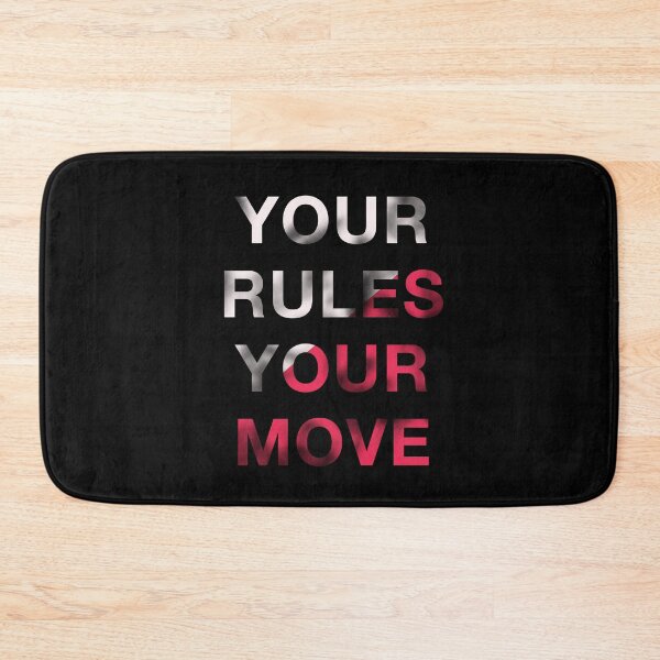 Item preview, Your Rules Your Move Black White Magenta Distressed Message designed and sold by FrenchsTuck.