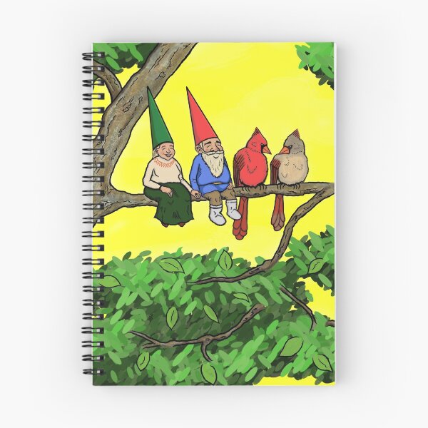Item preview, Gnomes and cardinals, perched on a branch, enjoying the air designed and sold by matthewisles.