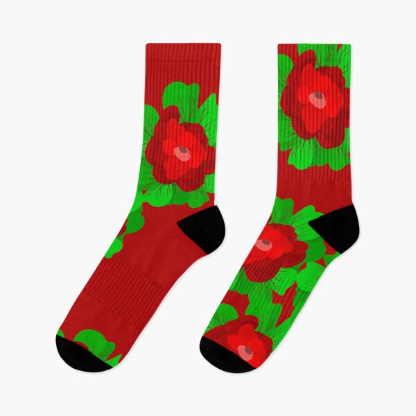 Item preview, Red flowers designed and sold by Kajaniko.