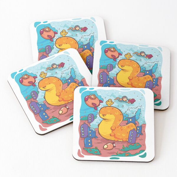 Item preview, Cute sea cucumber visits Atlantis designed and sold by MissCookieFairy.