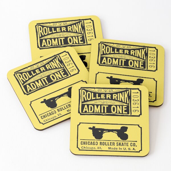 Item preview, ROLLER RINK - TICKET designed and sold by ThrowbackAds.