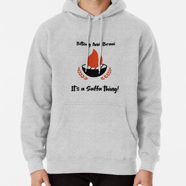 Funny South African T-shirts - Biltong and Braai Pullover Hoodie