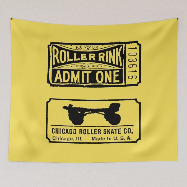 Item preview, ROLLER RINK - TICKET designed and sold by ThrowbackAds.