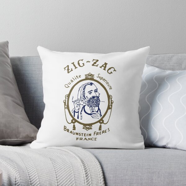 Zig Zag Cigarette Rolling Papers Throw Pillow