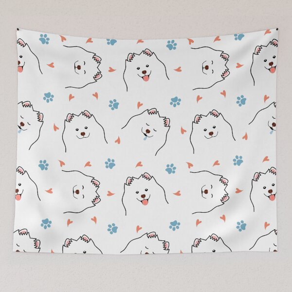 Item preview, Samoyed Dog Emoji designed and sold by Lulupainting.