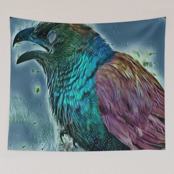 Item preview, Colourful Angry Crow Fine Art designed and sold by Indra Agrawal.