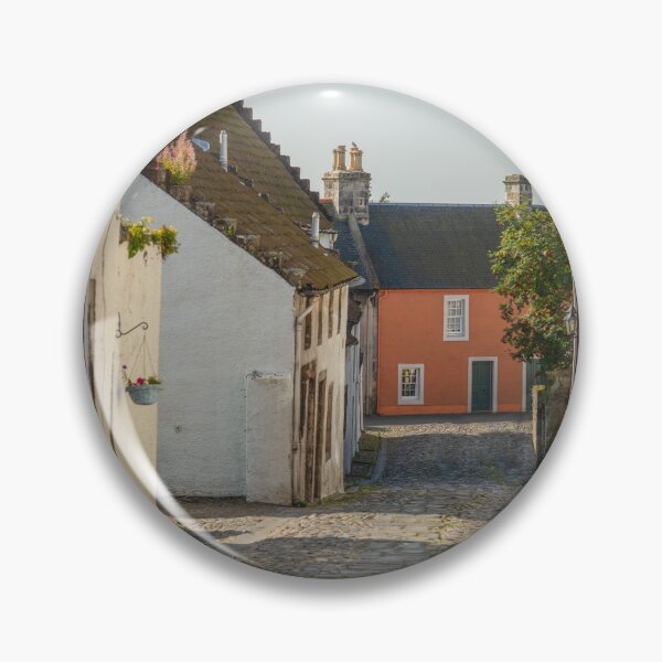 Item preview, Colorful Cottage at the End of a Cobbled Street in Culross, Fife, Scotland designed and sold by marthadoom.