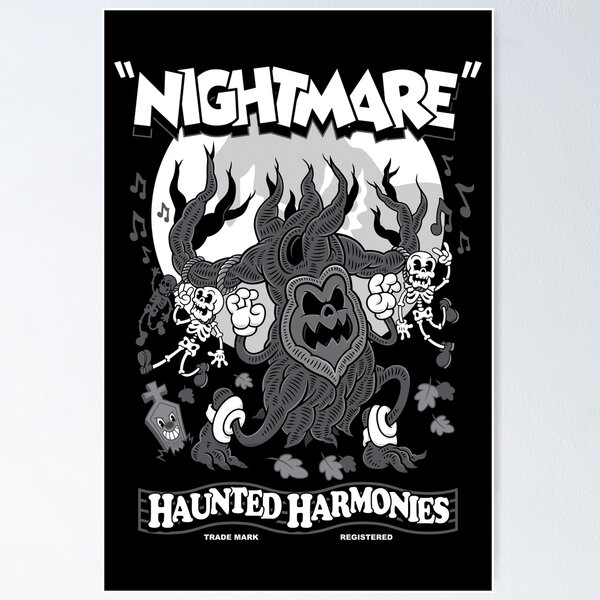 Item preview, Haunted Harmonies - Vintage Cartoon Halloween - Creepy Cute Goth Horror designed and sold by Nemons.