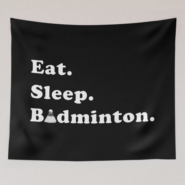 Item preview, Eat sleep badminton - Classic black and white designed and sold by Deegital18.