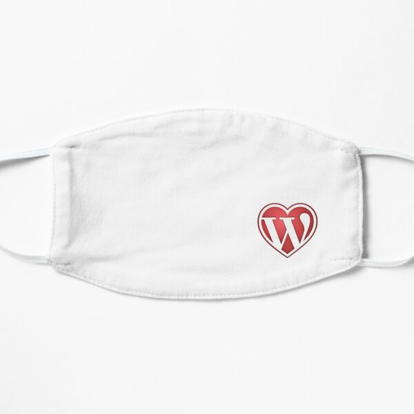 Mask of Love Wordpress in Red Flat Mask