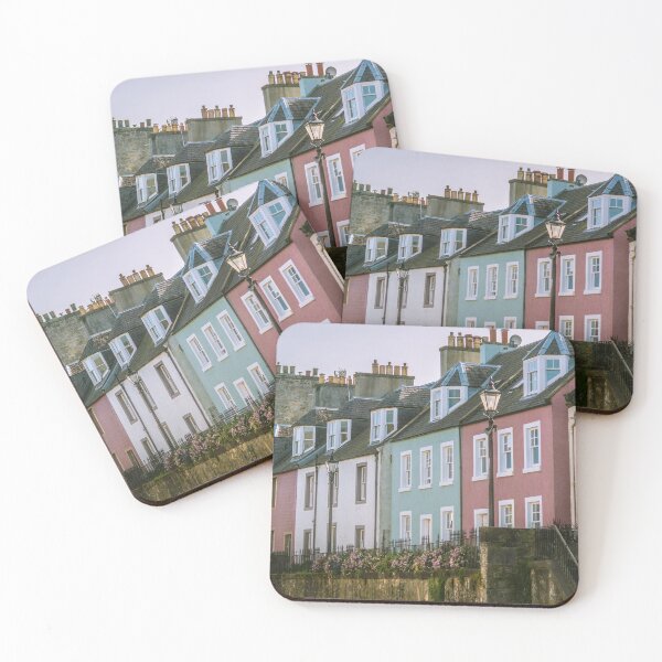 Item preview, Colorful Houses on the High Street in South Queensferry Near Edinburgh Scotland on a Sunny Day designed and sold by marthadoom.