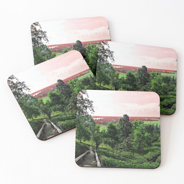 Item preview, Hill View of Green Trees and Red Sky designed and sold by Indra Agrawal.