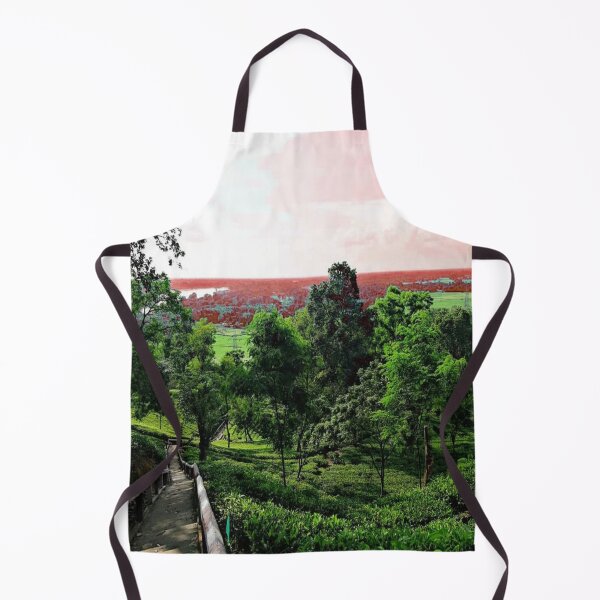 Item preview, Hill View of Green Trees and Red Sky designed and sold by Indra Agrawal.