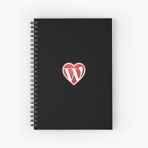 Black Notebooks of Love Wordpress in Red Spiral Notebook