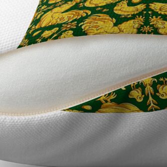 Alternate view of Designer Chicken - Green Floor Pillow