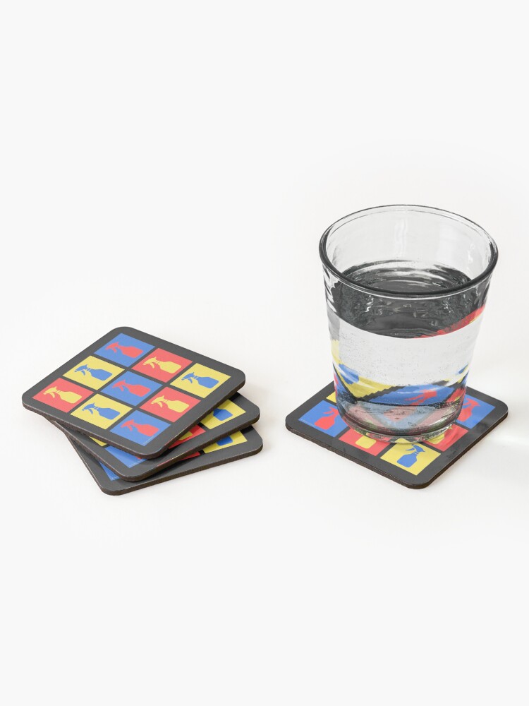 Thumbnail 2 of 5, Coasters (Set of 4), Andy SprayAll Creative Artistic Cleaning Humor designed and sold by SavvyCleaner.