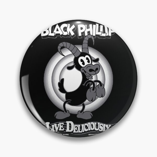 Item preview, Black Phillip - Vintage Cartoon - Witch - Goth Occult - Live Deliciously designed and sold by Nemons.