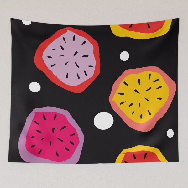 Item preview, Maximalist Dragonfruit Abstract Print designed and sold by brushbotanist.