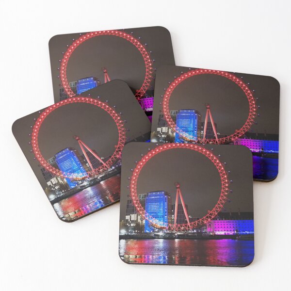 Item preview, City Waterfront With Illuminated Colorful Lights designed and sold by ahmadshalqeh.
