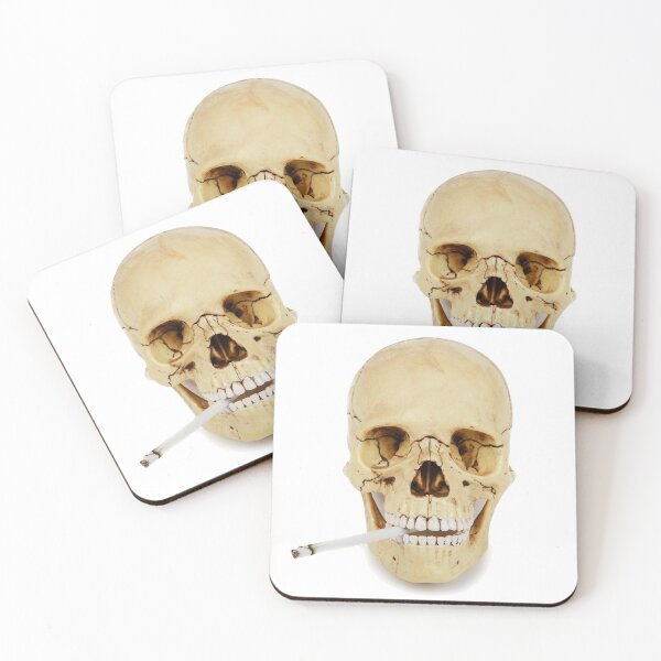 Item preview, Human skull smoking a cigarette designed and sold by Nataliia Zhekova.