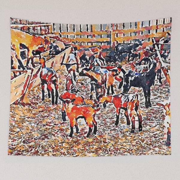 Item preview, Goats in the stall designed and sold by Giuseppe Cocco.