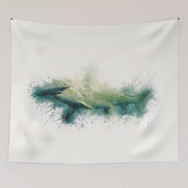 Item preview, Hammerhead Shark Watercolor Art for the Ocean Lovers and Anglers designed and sold by Naumovski.