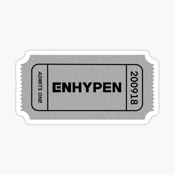 enhypen ticket design sticker for sale by exist4luv redbubble