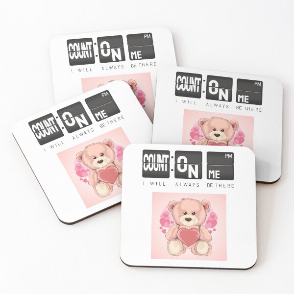 Item preview, Count On Me Teddy Bear Love Valentine Day Gifts designed and sold by darknessjeff86.