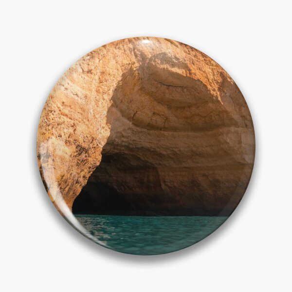 Item preview, Rough Beauty - Algarve Coastal Sea Cave in Orange and Teal designed and sold by Georgia Mizuleva.