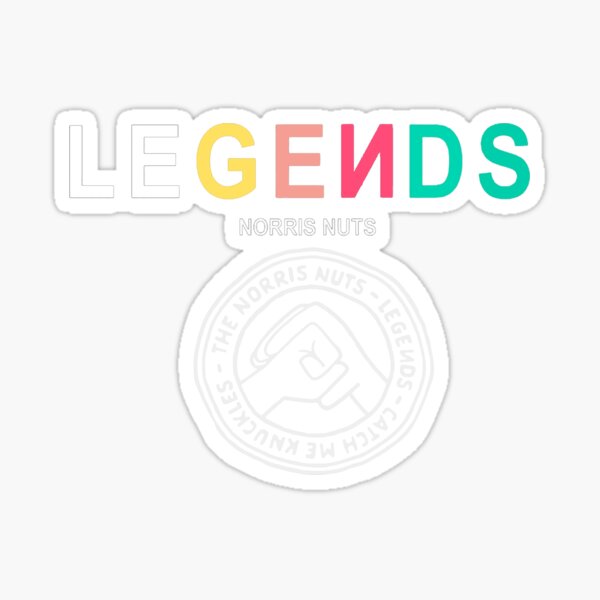 legends norris nuts sticker by bandaron redbubble redbubble